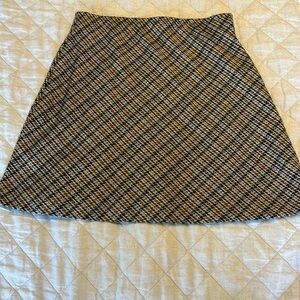 Free People plaid stretch mini skirt